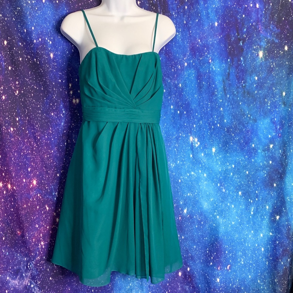 WToo- Green Spaghetti Strap Dress size 4